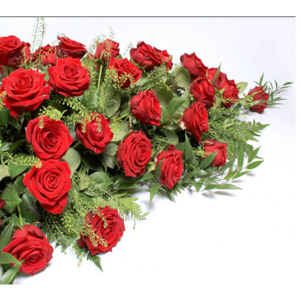 Large Red Rose Casket Spray FPB