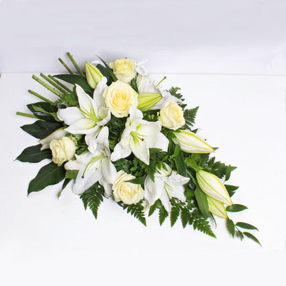 Extra Large White Rose and Lily Spray FPC