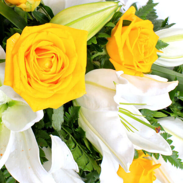 Large Yellow Rose and Lily Spray FPB